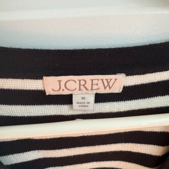 J. Crew Emilie Sweater Vest in Stripe, Black Ivory M - Picture 4 of 4